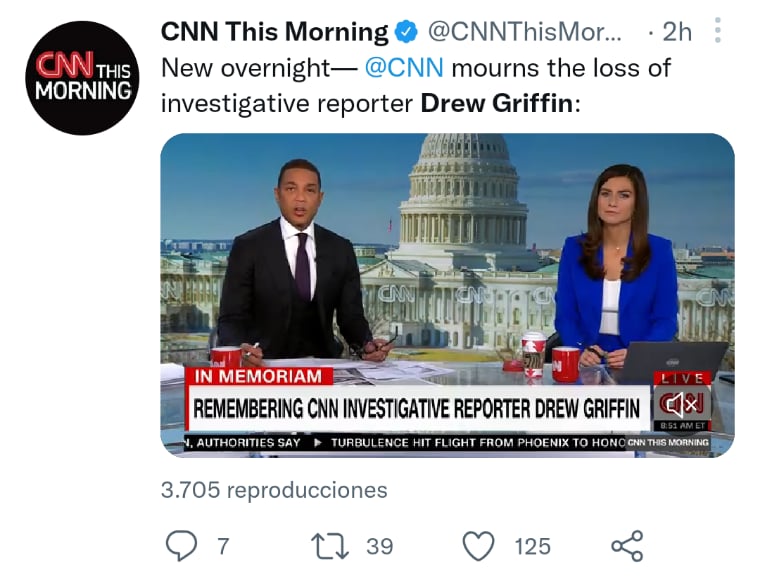 Muere periodista Drew Griffin