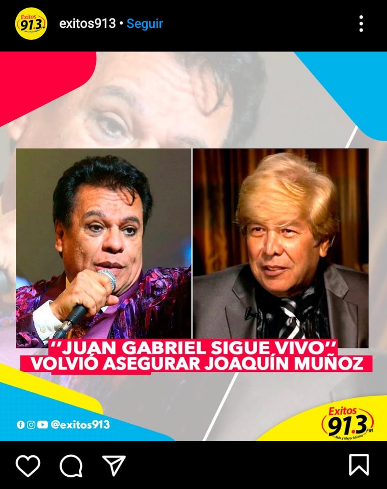Juan Gabriel manda mensaje