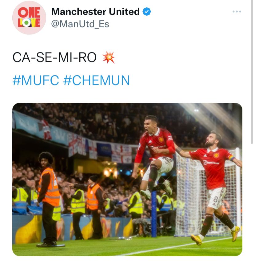 Así terminó el encuentro Chelsea vs Man United