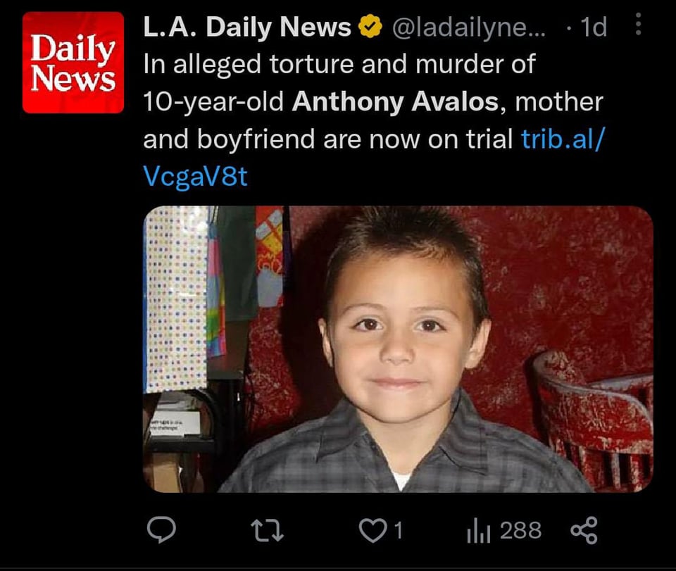 Anthony Ávalos died at the age of 10, it is presumed that his mother and stepfather would be the culprits