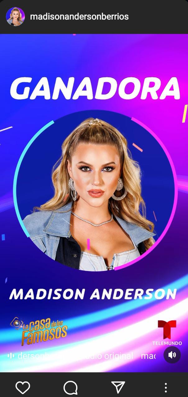 Madison Anderson rompe el silencio tras ganar LCDLF