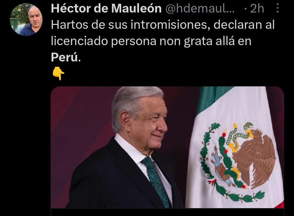 AMLO es declarado persona non grata en Perú