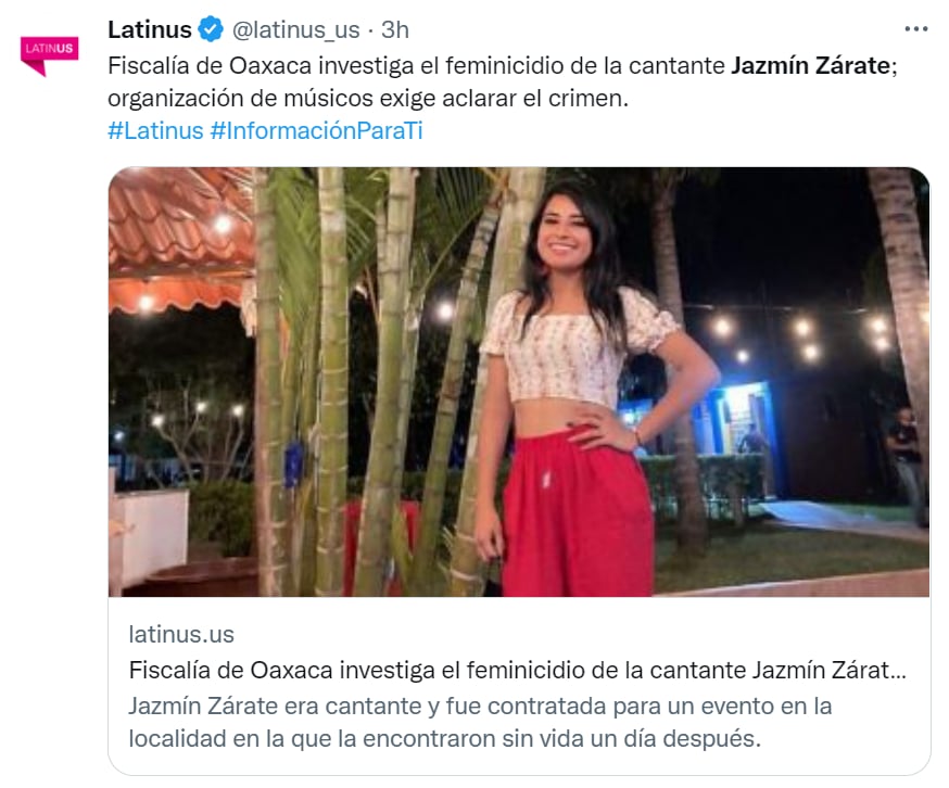 Singer Jazmín Zárate murdered