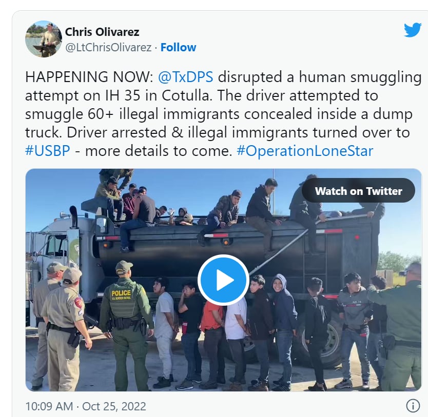 Inmigrantes camión Texas