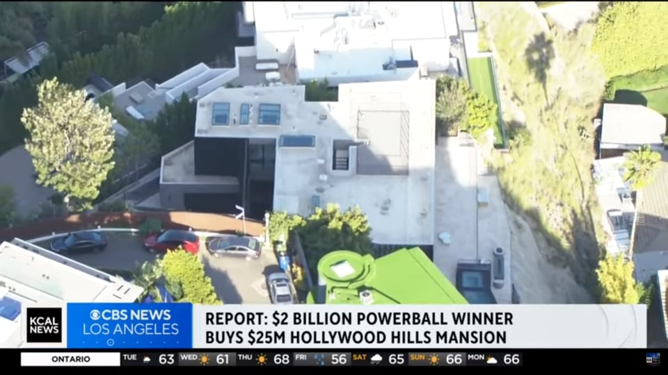 Ganador de Powerball compra la mansión valorada en 25.5 millones de dólares