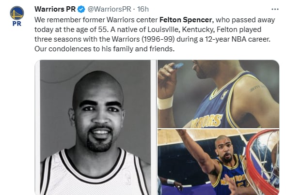 Muere Felton Spencer