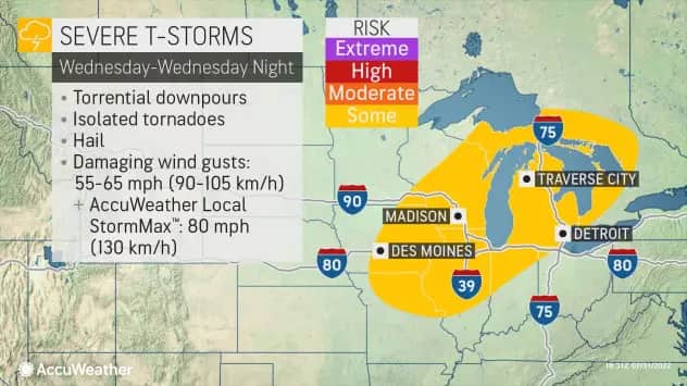 Clima extremo en partes de Estados Unidos