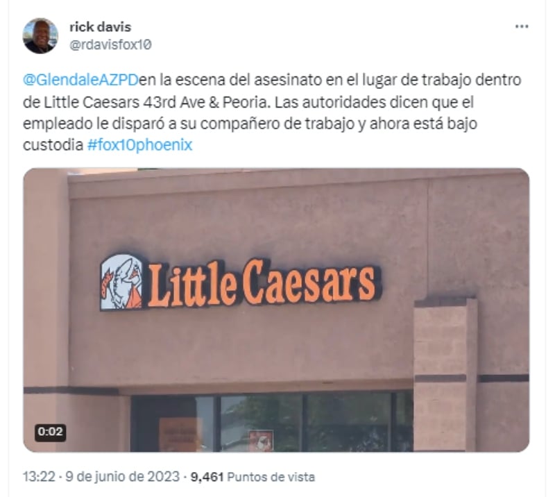 Tiroteo en el Little Caesars de Glendale
