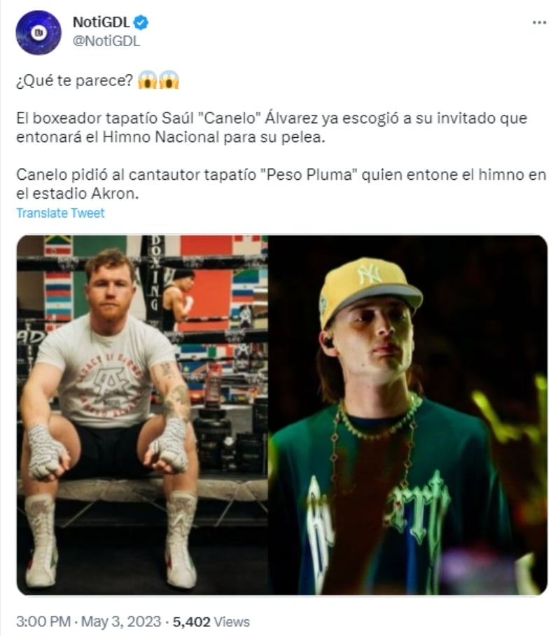 Canelo Álvarez Himno México: ¿Despreció a Peso Pluma?