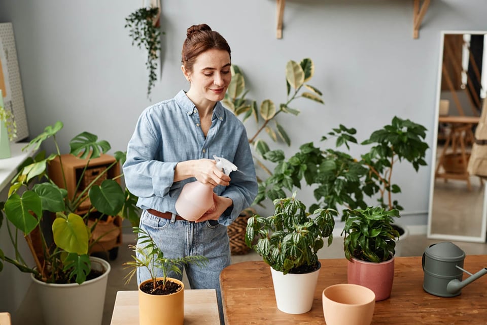 Plagas comunes, pulgones, arañas rojas, plantas, regar