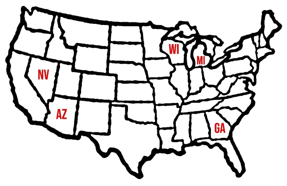 The key battleground states in 2024