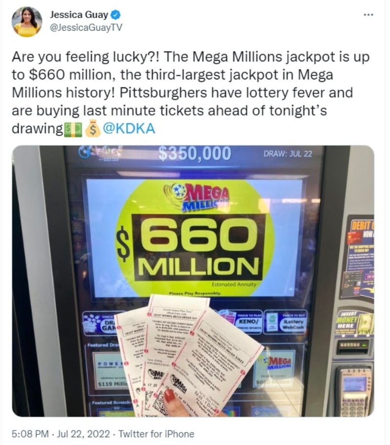 Números Ganadores Mega Millions 22 julio