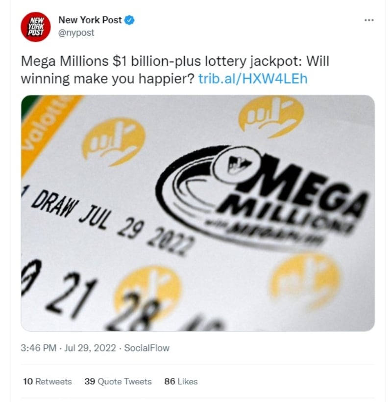 El premio de Mega Millions sube a un billón de dólares