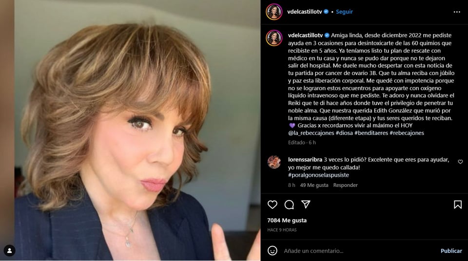 Verónica del Castillo confiesa que no alcanzó a ayudar a Rebecca Jones