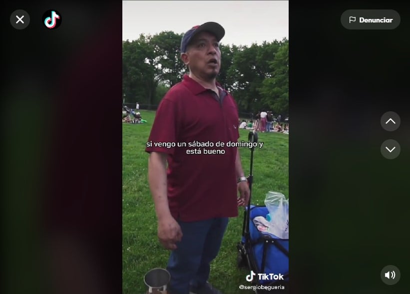 Inmigrante latino Central Park
