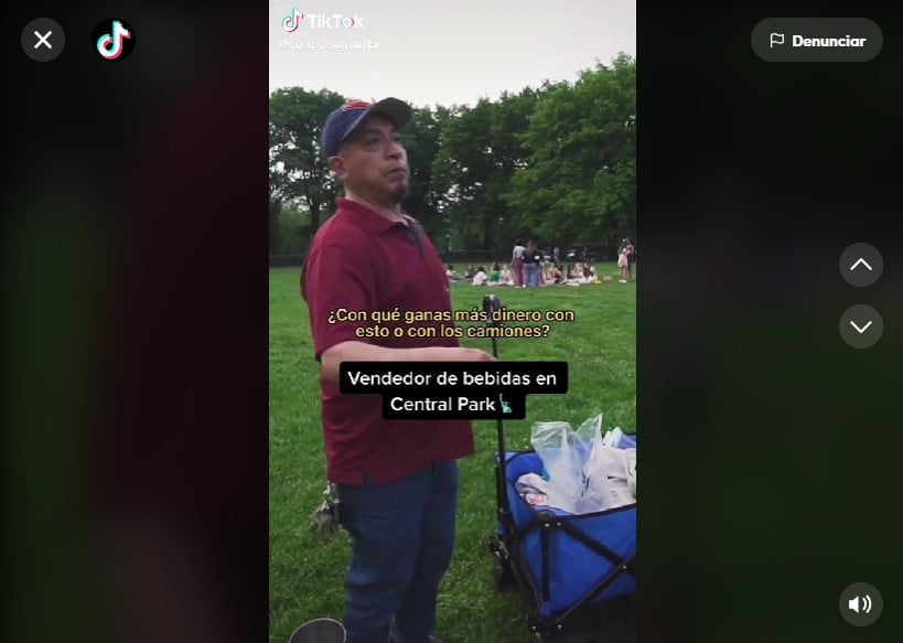 Inmigrante latino Central Park