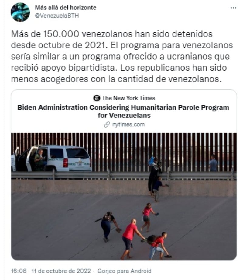 Biden government considers humanitarian program for Venezuelans