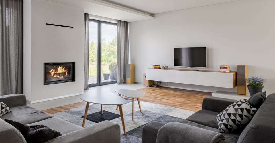 The interior of a renovated home