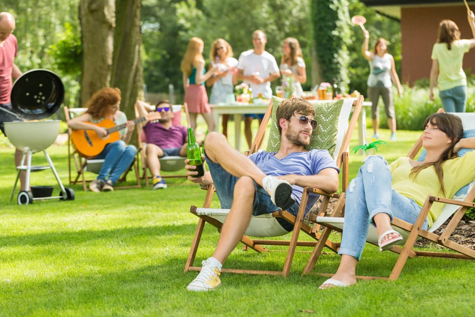 Comodidad, conveniencia, invitados, picnic, barbacoa.