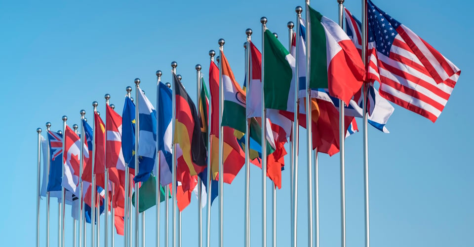 Flags as visa idea