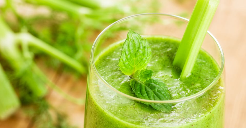 Una bebida verde