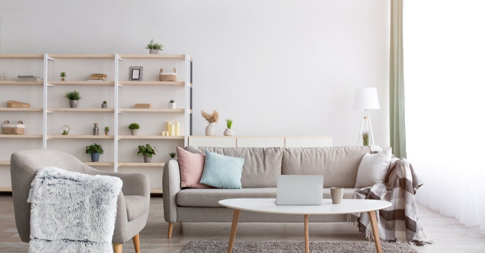 El interior amueblado de una vivienda