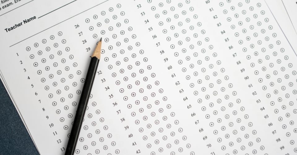 Hoja de respuesta de examen