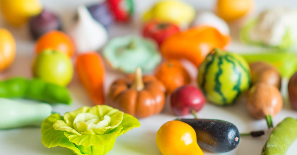 Vegetales de juguete