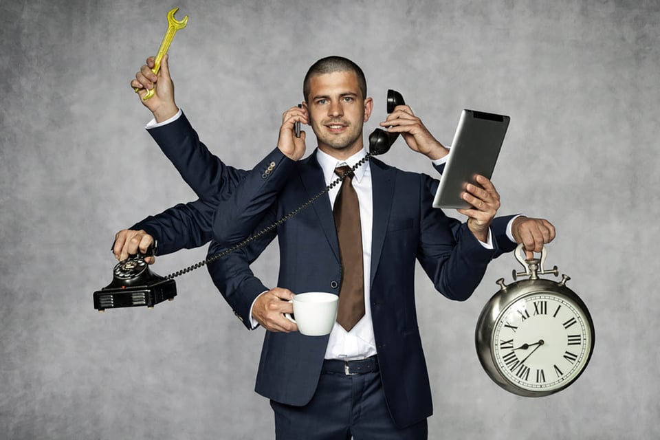 multiusos, empresario, gestión del tiempo, tareas, trabajo