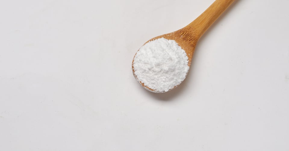 Cuchara con bicarbonato de sodio