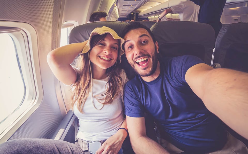 Estrategias inteligentes, vuelo, viajes, selfie, vacaciones, vencer el jet lag