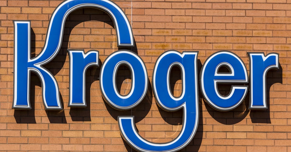Letras de Kroger, que acepta los cupones de consumidores