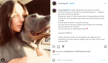 Zuria Vega de luto