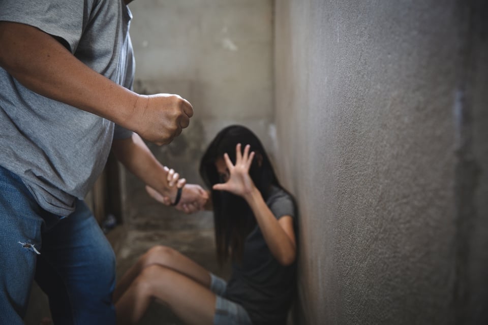 woman, crying, sadness, beating, Hispanic