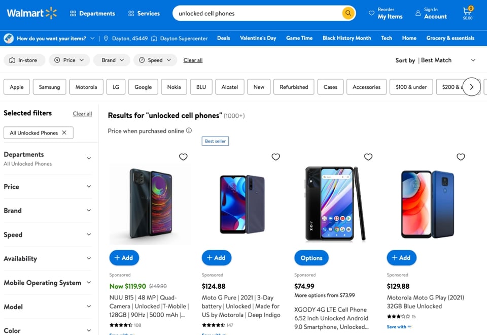 Walmart, página en línea, compras en línea, celulares, MundoNOW
